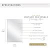 imageMCS Frameless Wall Mirror with 1 inch Bevel 24x36 inch SilverSilver