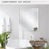 imageMCS Frameless Wall Mirror with 1 inch Bevel 24x36 inch SilverSilver
