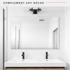 imageMCS Frameless Wall Mirror with 1 inch Bevel 24x36 inch SilverSilver