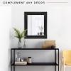 imageMCS Frameless Wall Mirror with Polished Edge 24x30 inch SilverBlack
