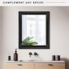 imageMCS Frameless Wall Mirror with Polished Edge 24x30 inch SilverBlack