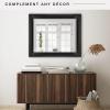 imageMCS Frameless Wall Mirror with Polished Edge 24x30 inch SilverBlack