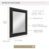 imageMCS Frameless Wall Mirror with Polished Edge 24x30 inch SilverBlack