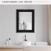 imageMCS Frameless Wall Mirror with Polished Edge 24x30 inch SilverBlack