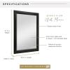 imageMCS Frameless Wall Mirror with Polished Edge 24x30 inch SilverBlack