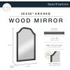 imageMCS Frameless Wall Mirror with Polished Edge 24x30 inch SilverBlack Wood Grain