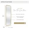 imageMCS Frameless Wall Mirror with Polished Edge 24x30 inch SilverBrass
