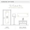 imageMCS Frameless Wall Mirror with Polished Edge 24x30 inch SilverBrass