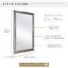 imageMCS Frameless Wall Mirror with Polished Edge 24x30 inch SilverBrushed Nickel