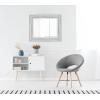 imageMCS Frameless Wall Mirror with Polished Edge 24x30 inch SilverGray Woodgrain