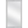 imageMCS Frameless Wall Mirror with Polished Edge 24x30 inch SilverGray Woodgrain