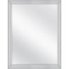 imageMCS Frameless Wall Mirror with Polished Edge 24x30 inch SilverGray Woodgrain