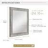 imageMCS Frameless Wall Mirror with Polished Edge 24x30 inch SilverSilver
