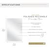 imageMCS Frameless Wall Mirror with Polished Edge 24x30 inch SilverSilver
