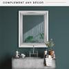 imageMCS Frameless Wall Mirror with Polished Edge 24x30 inch SilverSilver