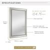 imageMCS Frameless Wall Mirror with Polished Edge 24x30 inch SilverSilver