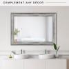 imageMCS Frameless Wall Mirror with Polished Edge 24x30 inch SilverSilver