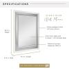 imageMCS Frameless Wall Mirror with Polished Edge 24x30 inch SilverSilver