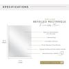 imageMCS Frameless Wall Mirror with Polished Edge 24x30 inch SilverSilver