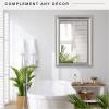 imageMCS Frameless Wall Mirror with Polished Edge 24x30 inch SilverSilver