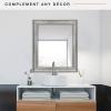 imageMCS Frameless Wall Mirror with Polished Edge 24x30 inch SilverSilver