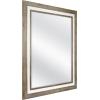 imageMCS Frameless Wall Mirror with Polished Edge 24x30 inch SilverWhite Wash