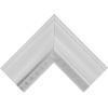 imageMCS Frameless Wall Mirror with Polished Edge 24x30 inch SilverWhite Wood Grain With Silver Trim Finish