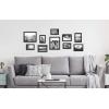 imageMCS Gallery Essential Picture Frames Photo Gallery Wall Frame Set with 4 x 6 Inch 5 x 7 Inch and 8 x 10 Inch Frames Black Woodgrain 10 PieceBlack Woodgrain