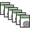 imageMCS Gallery Essential Picture Frames Photo Gallery Wall Frame Set with 4 x 6 Inch 5 x 7 Inch and 8 x 10 Inch Frames Black Woodgrain 10 PieceBlack Woodgrain