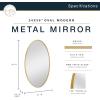 imageMCS Master ampamp Co Modern Metal Large Wall Mirror Minimalist Home Decor Oval Mirror for Living Room Bedroom or Bathroom 24 by 36 Inch Brass