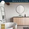 imageMCS Master ampamp Co Modern Metal Round Wall Mirror Minimalist Home Decor Circle Mirror for Living Room Bedroom or Bathroom 30 Inch Black