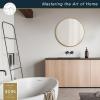 imageMCS Master ampamp Co Modern Metal Round Wall Mirror Minimalist Home Decor Circle Mirror for Living Room Bedroom or Bathroom 30 Inch Brass