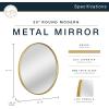 imageMCS Master ampamp Co Modern Metal Round Wall Mirror Minimalist Home Decor Circle Mirror for Living Room Bedroom or Bathroom 30 Inch Brass