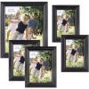 imageMCS 5pc Rustic Wood Frame Set Black 65619Distressed Black