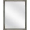 imageMCS Frameless Wall Mirror with 1 inch Bevel 24x36 inch SilverBrushed Nickel
