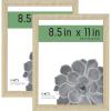 imageMCS Gallery Essential Picture Frames Photo Gallery Wall Frame Set with 4 x 6 Inch 5 x 7 Inch and 8 x 10 Inch Frames Black Woodgrain 10 PieceNatural Woodgrain