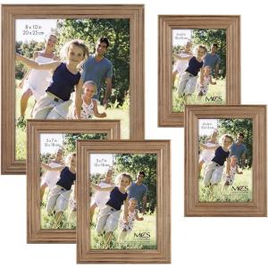 imageMCS 5pc Rustic Wood Frame Set Black 65619Burnt Oak