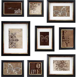 imageMCS 9 Piece with Usable Artwork Frame Set Bronze Finish