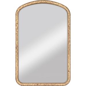 imageMCS Frameless Wall Mirror with 1 inch Bevel 24x36 inch SilverNatural Woodgrain