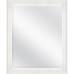 imageMCS Frameless Wall Mirror with 1 inch Bevel 24x36 inch SilverWhite Woodgrain