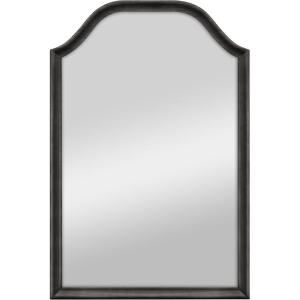imageMCS Frameless Wall Mirror with Polished Edge 24x30 inch SilverBlack Wood Grain