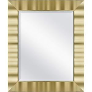 imageMCS Frameless Wall Mirror with Polished Edge 24x30 inch SilverBrass