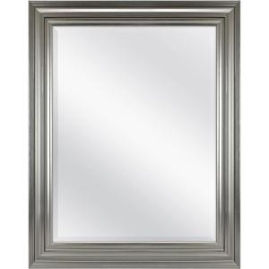imageMCS Frameless Wall Mirror with Polished Edge 24x30 inch SilverBrushed Nickel