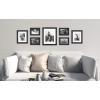 imageMCS 63895 White Woodgrain Studio Gallery 7 Piece Frame Set MultipackBlack Woodgrain