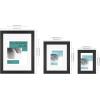 imageMCS 63895 White Woodgrain Studio Gallery 7 Piece Frame Set MultipackBlack Woodgrain