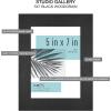 imageMCS 63895 White Woodgrain Studio Gallery 7 Piece Frame Set MultipackBlack Woodgrain