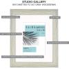 imageMCS 63895 White Woodgrain Studio Gallery 7 Piece Frame Set MultipackGray Woodgrain