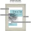 imageMCS 63895 White Woodgrain Studio Gallery 7 Piece Frame Set MultipackGray Woodgrain