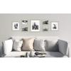 imageMCS 63895 White Woodgrain Studio Gallery 7 Piece Frame Set MultipackGray Woodgrain
