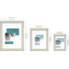imageMCS 63895 White Woodgrain Studio Gallery 7 Piece Frame Set MultipackGray Woodgrain
